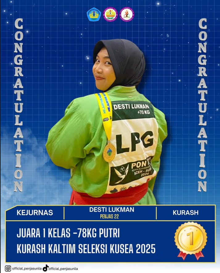 Foto prestasi Kejurnas kurash kaltim seleksi kusea 2025